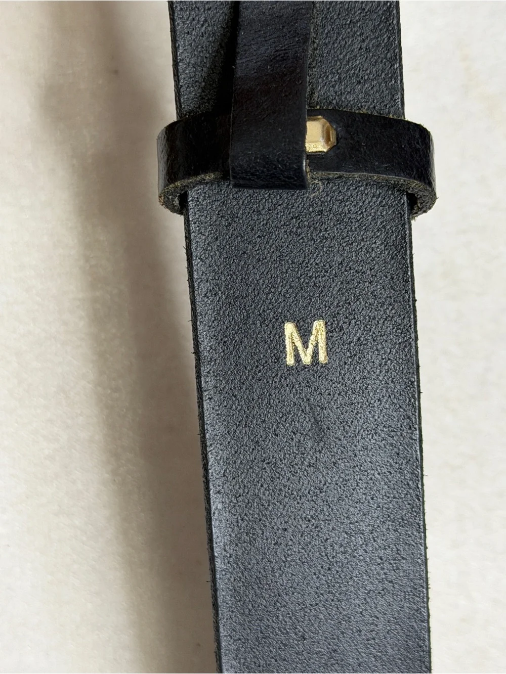 Vintage J.Crew Black Italian Leather Belt Made in USA - Picture 5 of 6